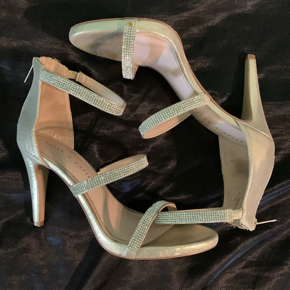 Sparkly Silver Heels